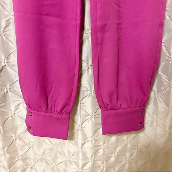 ASOS Heartbreak Barbie Pink Button Cuff Tailored Trousers Barbiecore Pants - Picture 5 of 14